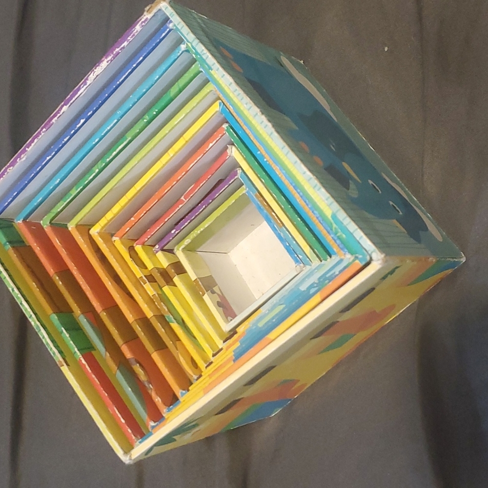 Boxes 8n boxes wooden with shapes and numbers